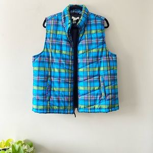 VINTAGE PLAID PUFFER VEST